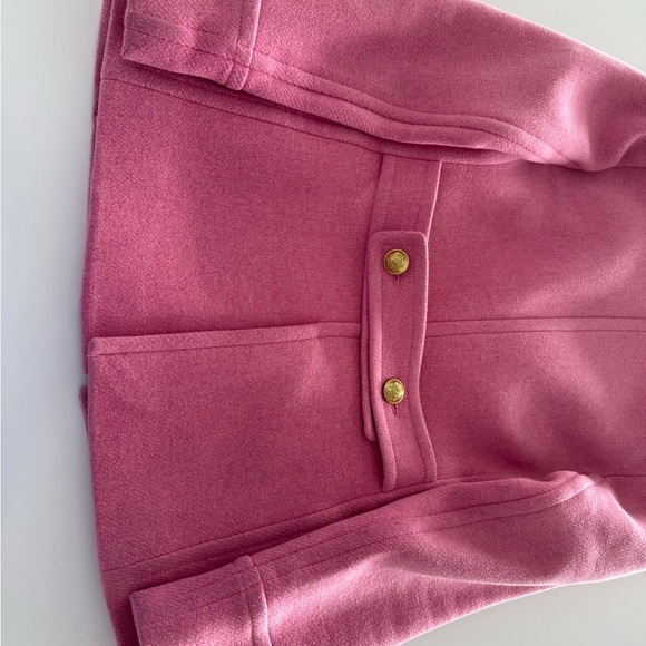 J. Crew Stadium Cloth by Nello Gori Pink Peacoat - Picture 6 of 9